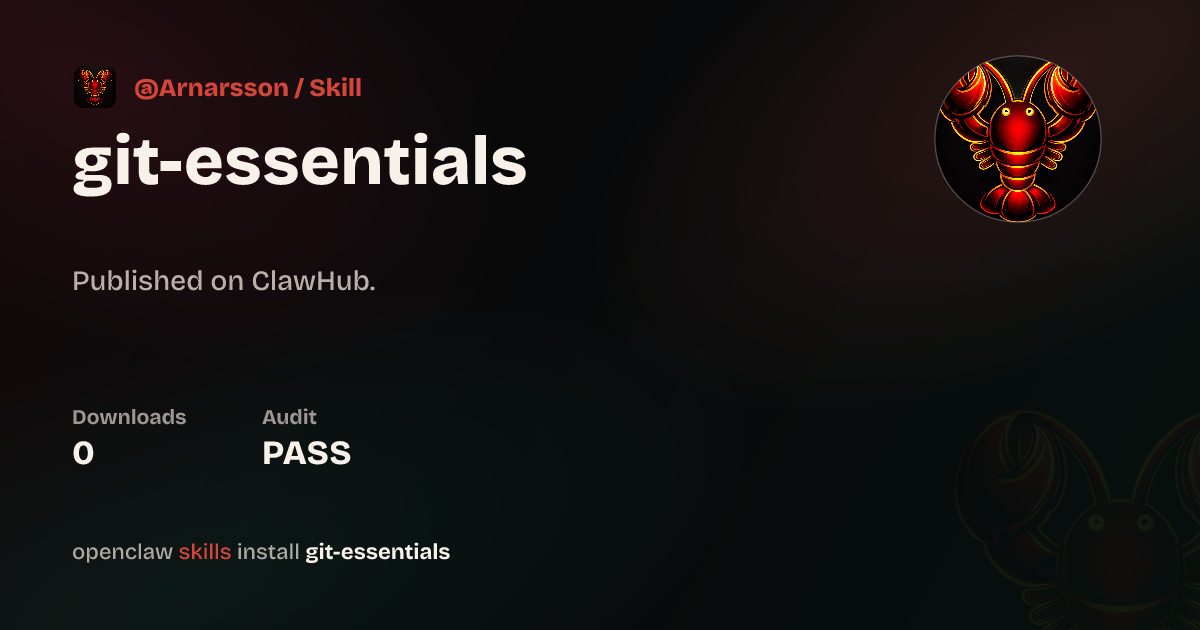 Git Essentials — ClawHub