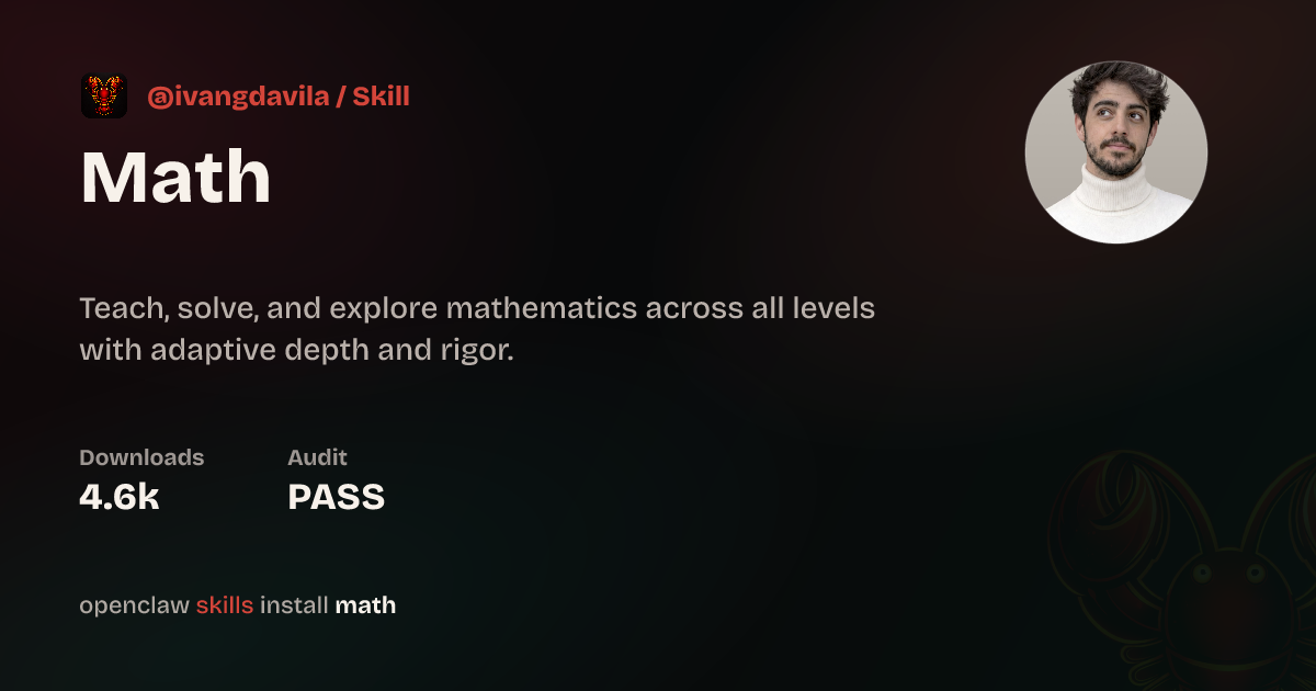 Math Owner ClawScan security · Math — ClawHub