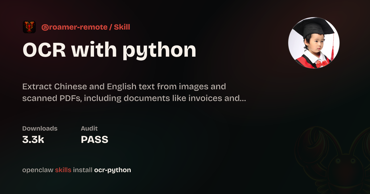 OCR with python — ClawHub