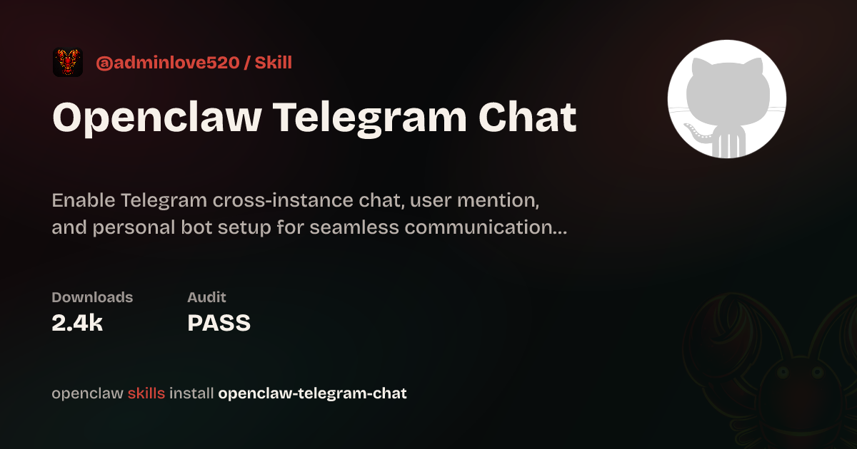 Openclaw Telegram Chat — ClawHub