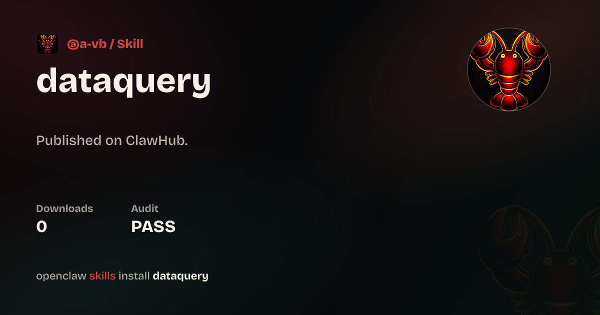 Data Query — ClawHub