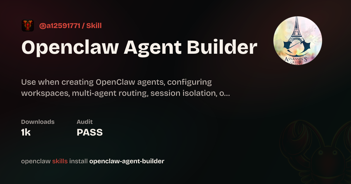 Openclaw Agent Builder — ClawHub