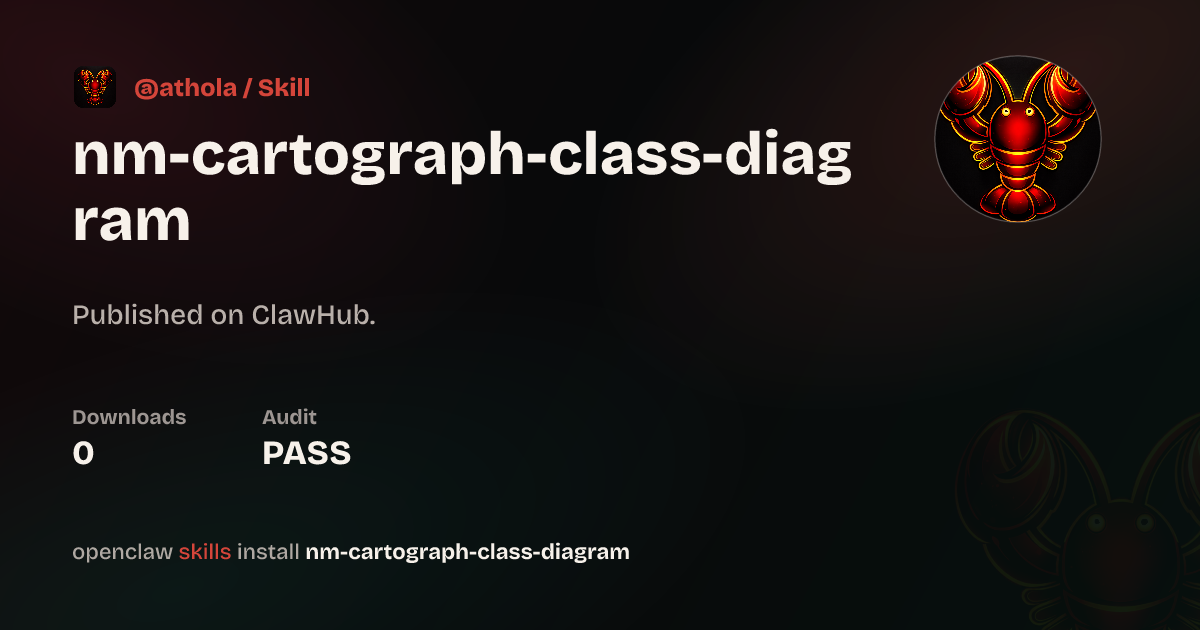 Nm Cartograph Class Diagram — ClawHub