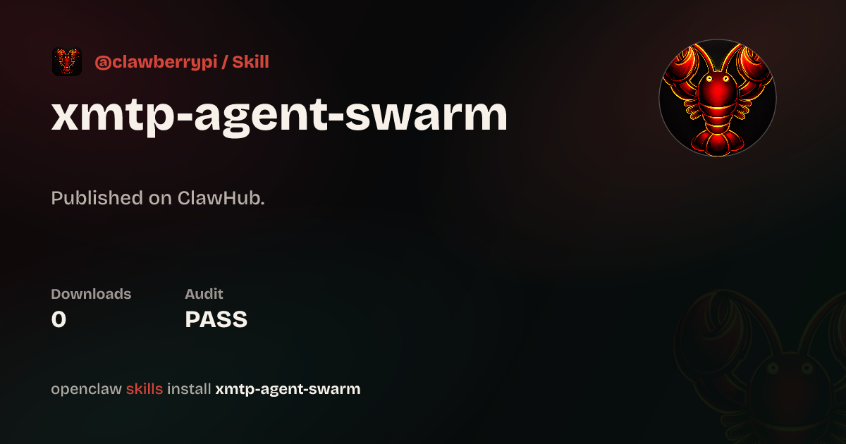 Agent Swarm — ClawHub