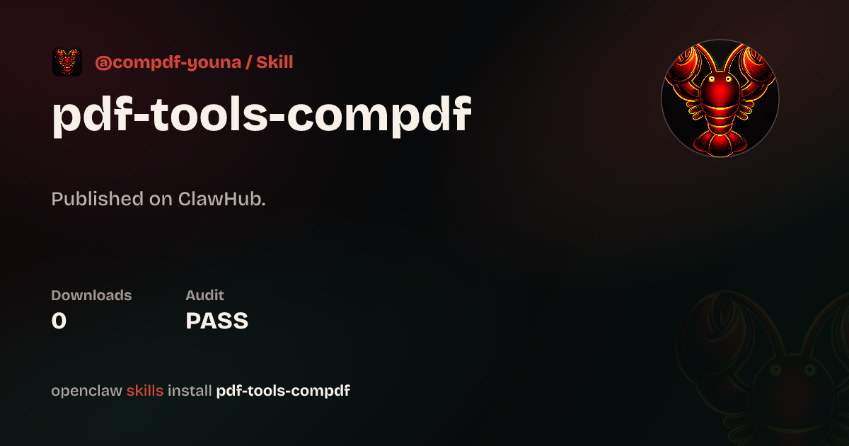 PDF Toolkit — ClawHub