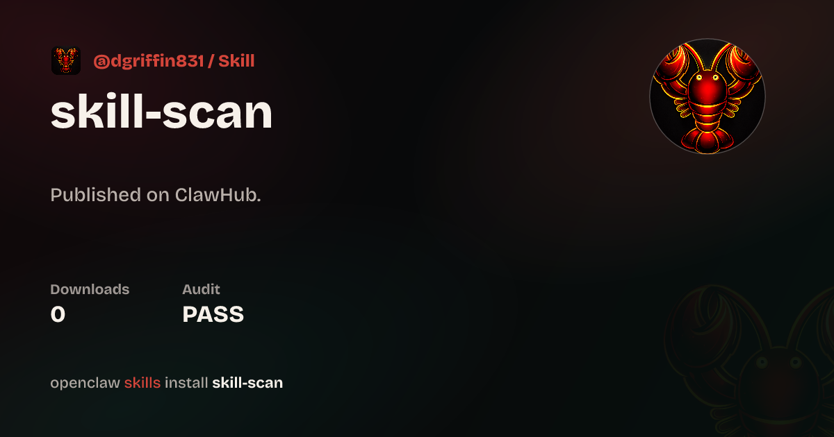 skill-scan — ClawHub