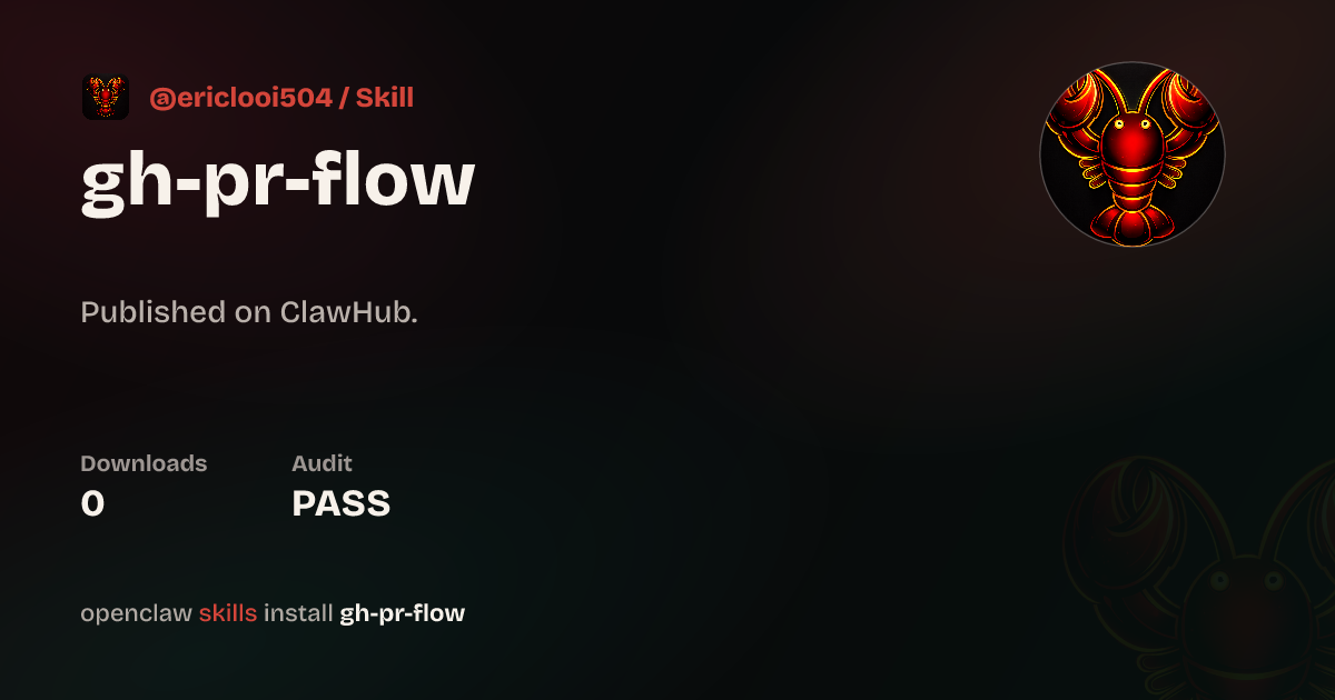 GitHub PR Manager — ClawHub