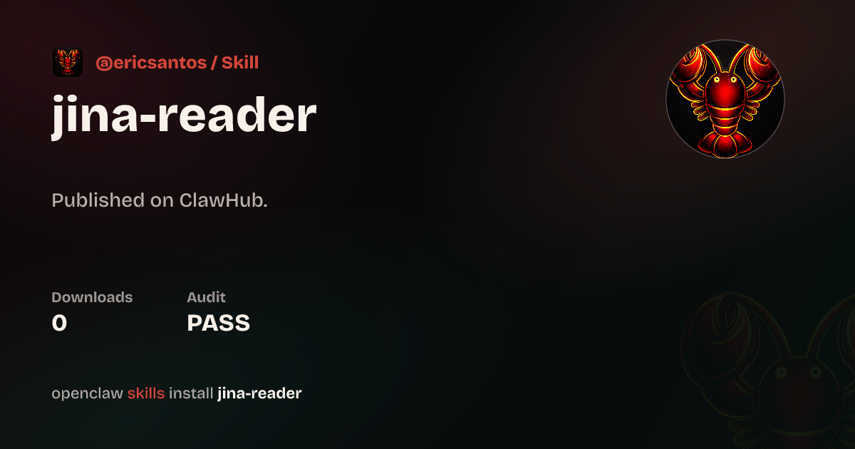 Jina Reader — ClawHub