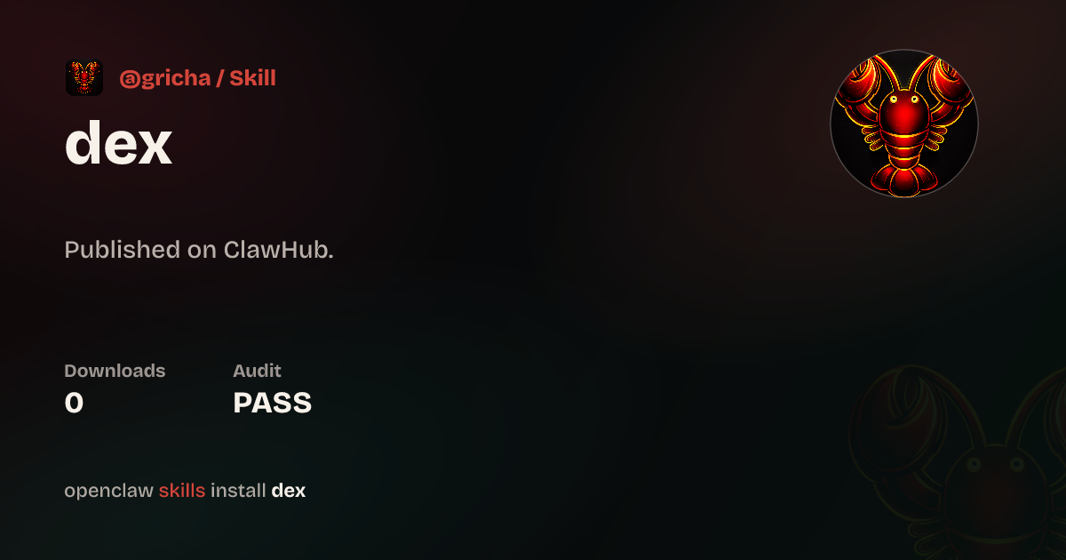 Dex Task Tracking — ClawHub