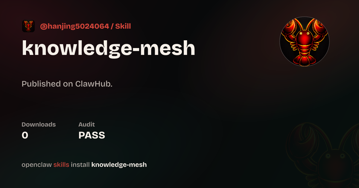 知识网格 / Knowledge Mesh — ClawHub