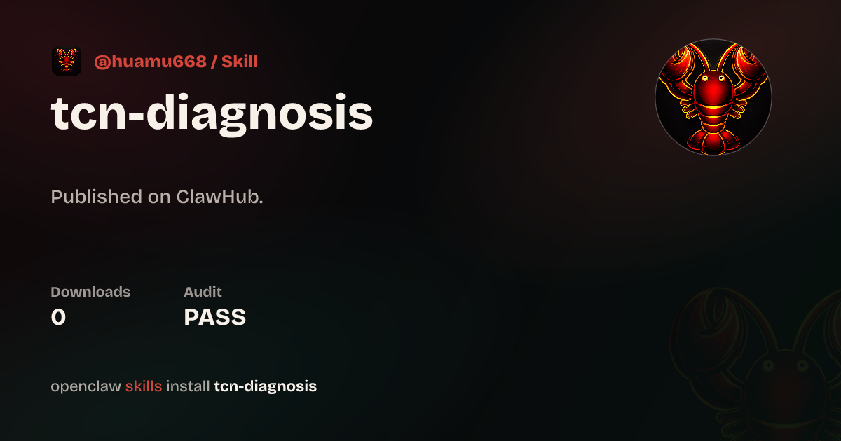 TCM Diagnosis — ClawHub