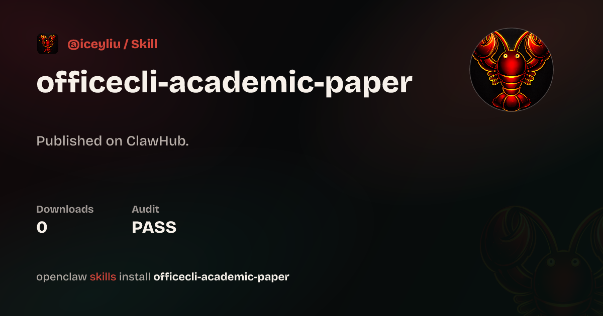officecli-academic-paper — ClawHub