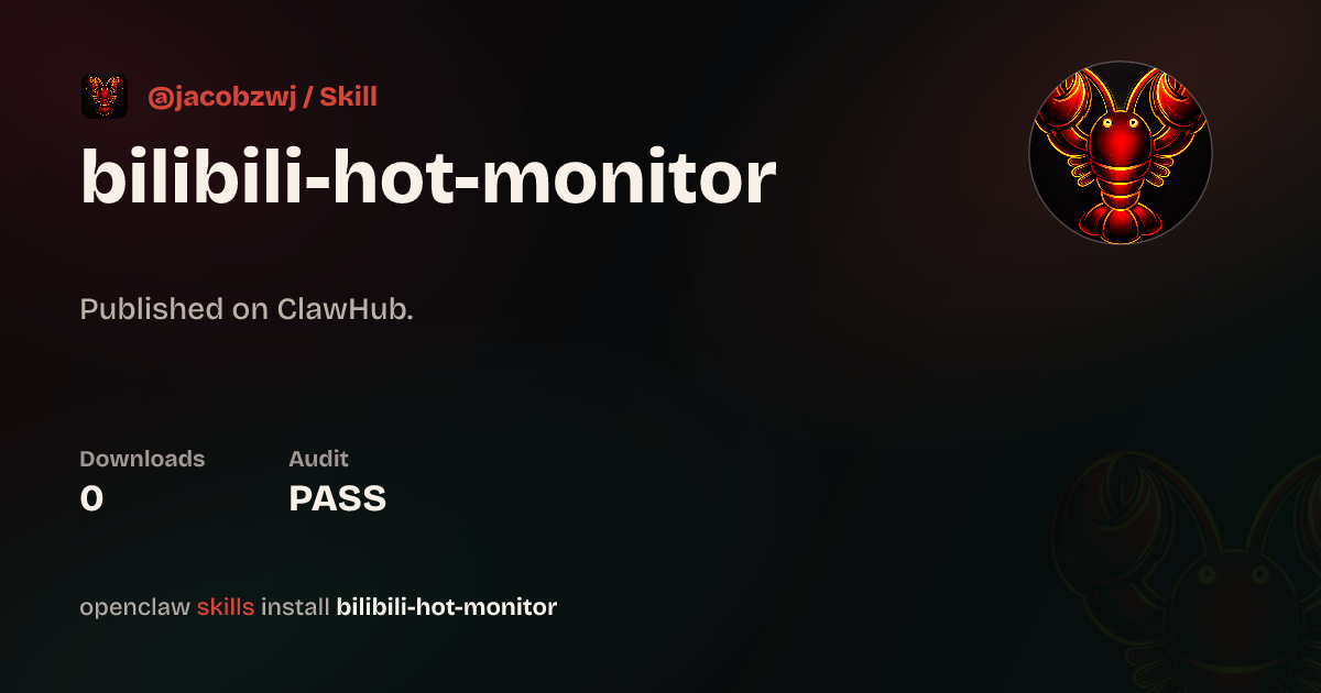 Static analysis security · B站 (bilibili) 热门视频监控 — ClawHub
