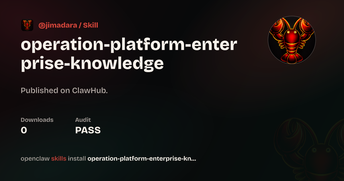 Security audit · 测试 — ClawHub