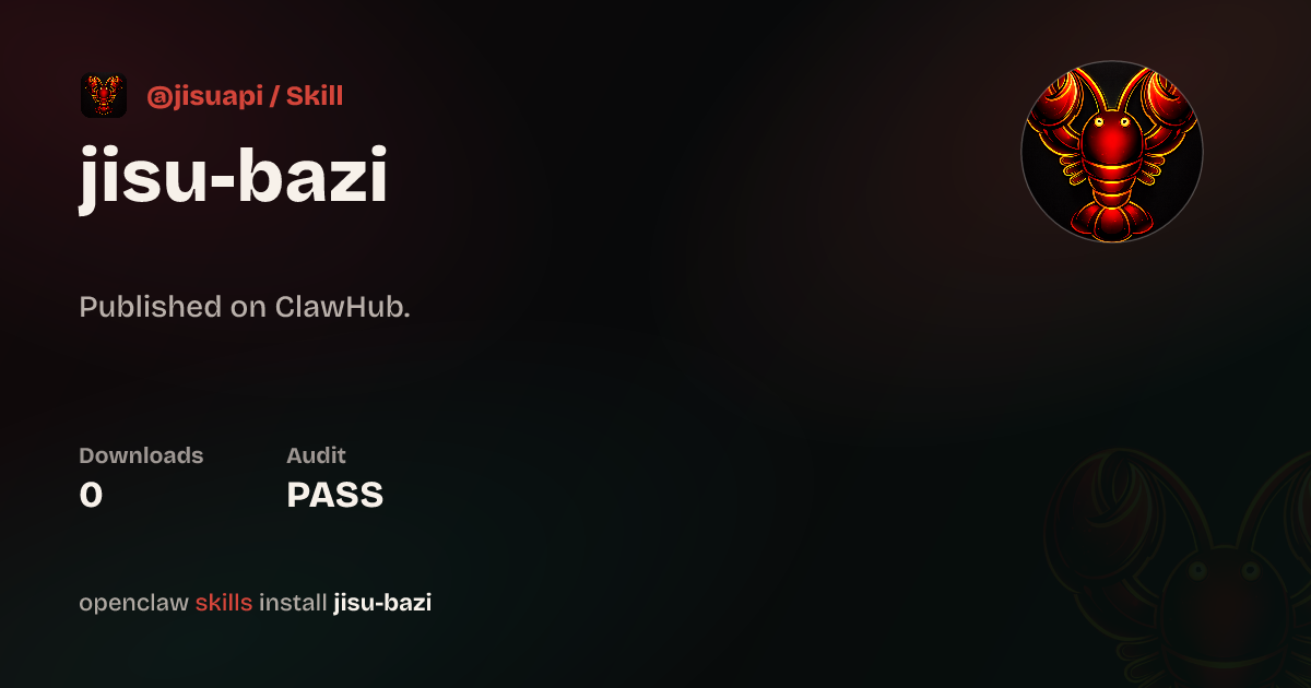 Bazi Chart - 八字排盘 — ClawHub