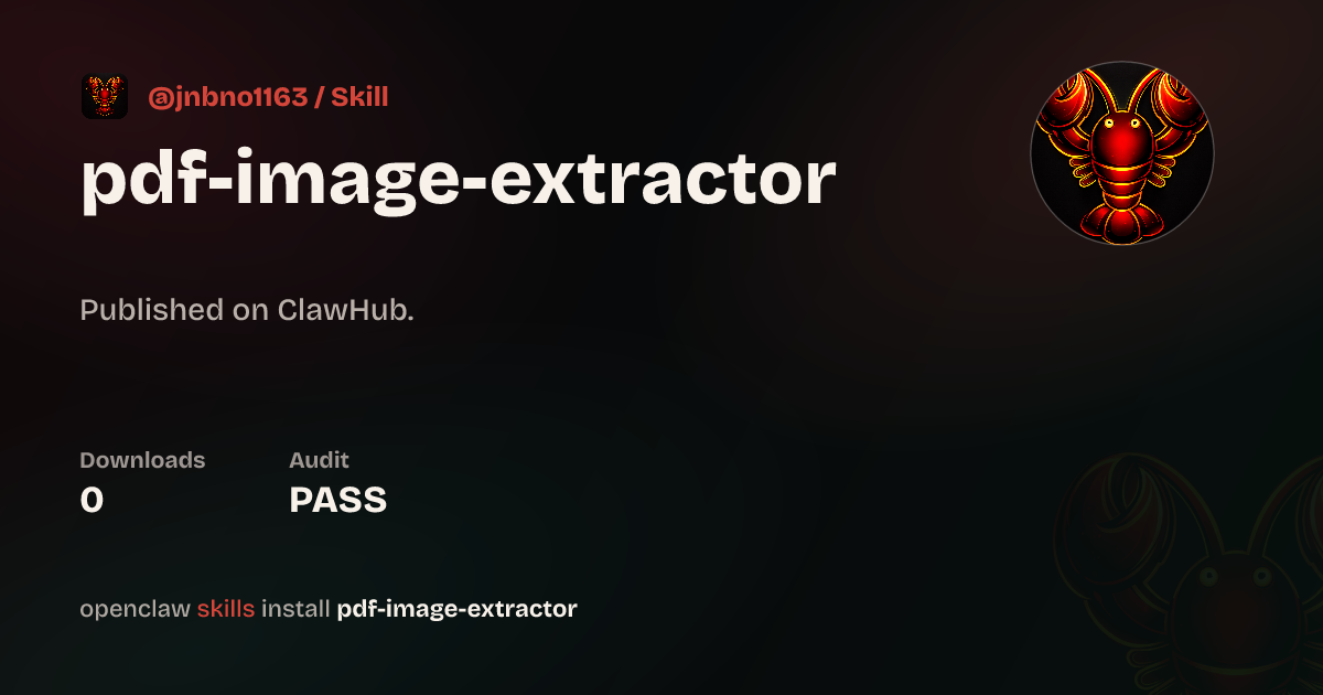 pdf-image-extractor — ClawHub