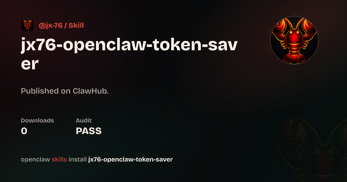 Security audit · OpenClaw Token Saver — ClawHub
