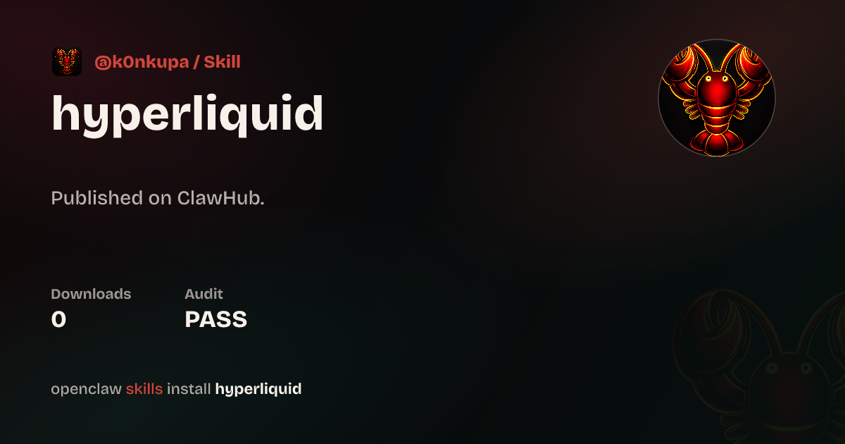 Hyperliquid — ClawHub