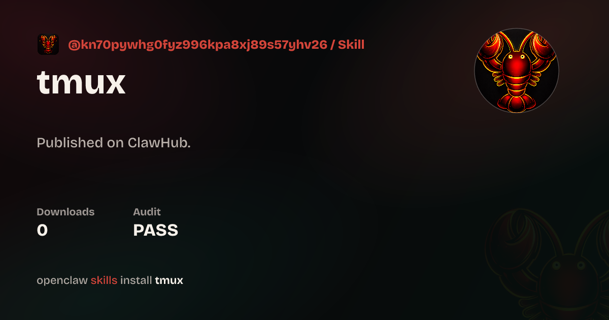 tmux — ClawHub