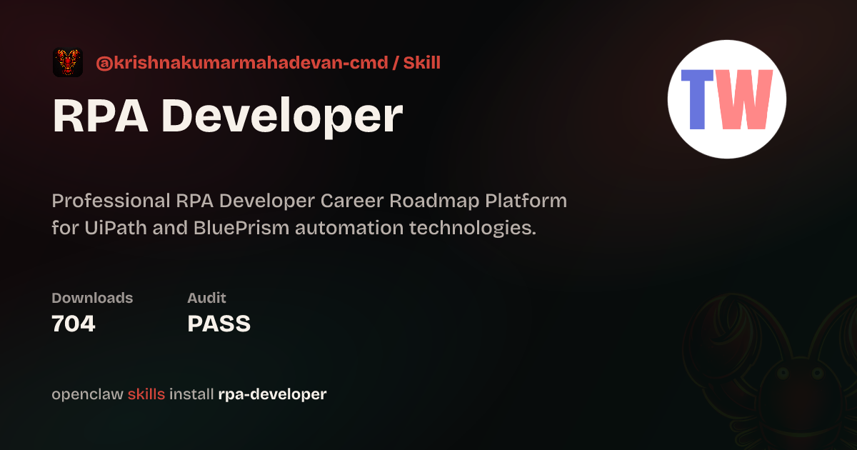 RPA Developer — ClawHub