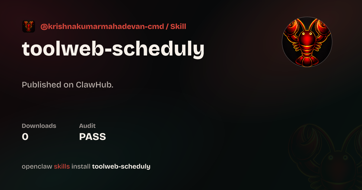 Scheduly — ClawHub