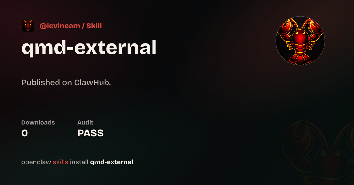 qmd External Knowledge Base Search — ClawHub