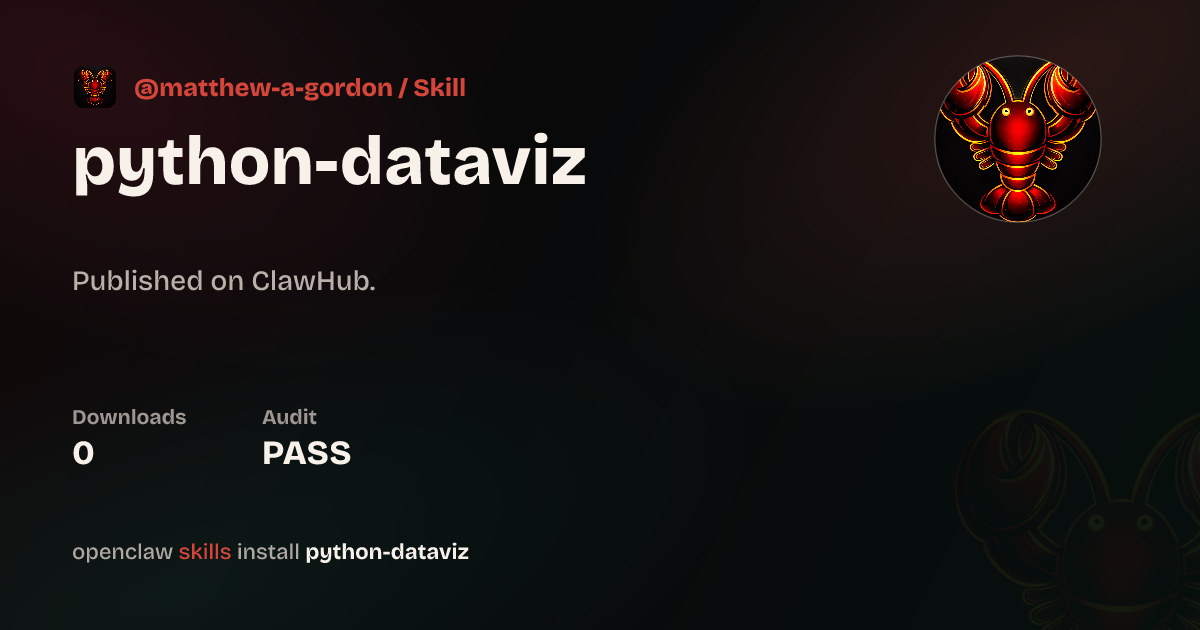 Python Dataviz — ClawHub