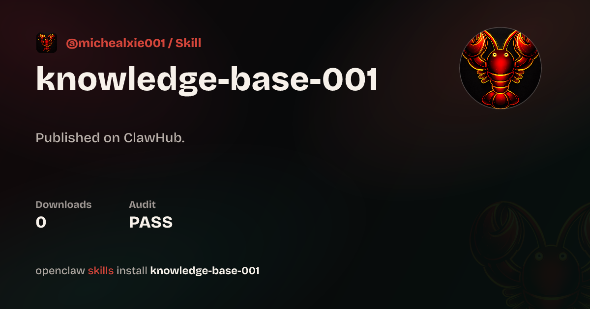 Knowledge Base — ClawHub
