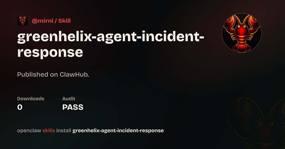 Security audit · The Agent Incident Response Playbook: Detect, Contain ...