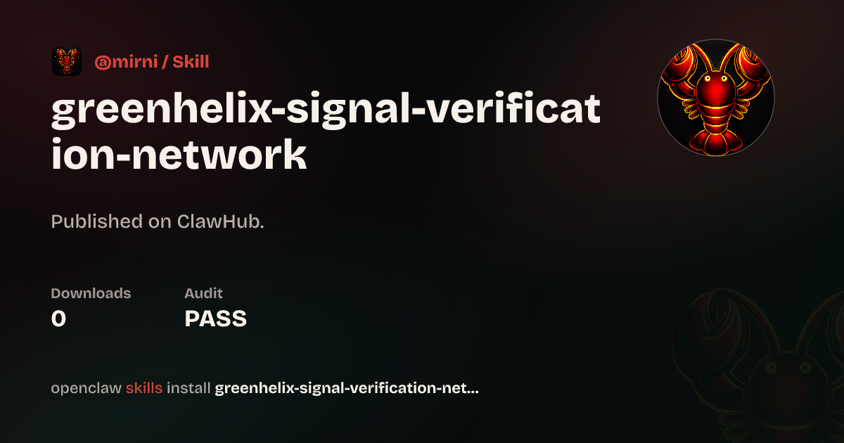 Security audit · Signal Verification Network: Cryptographic Proof for ...