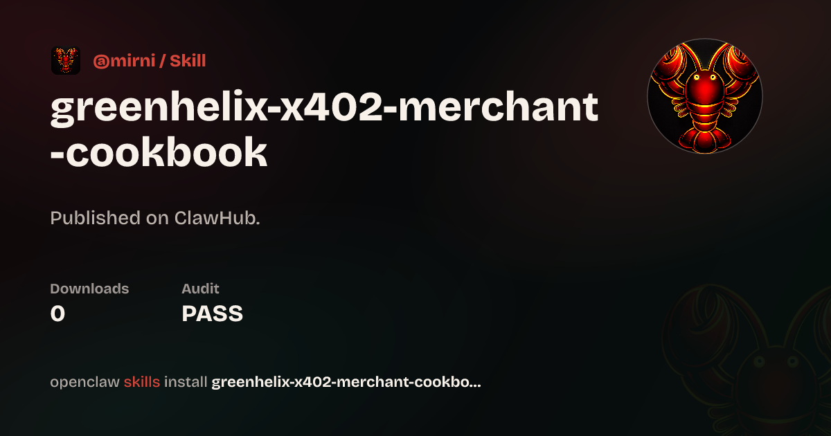 Security audit · The x402 Merchant Integration Cookbook: Put Any API ...