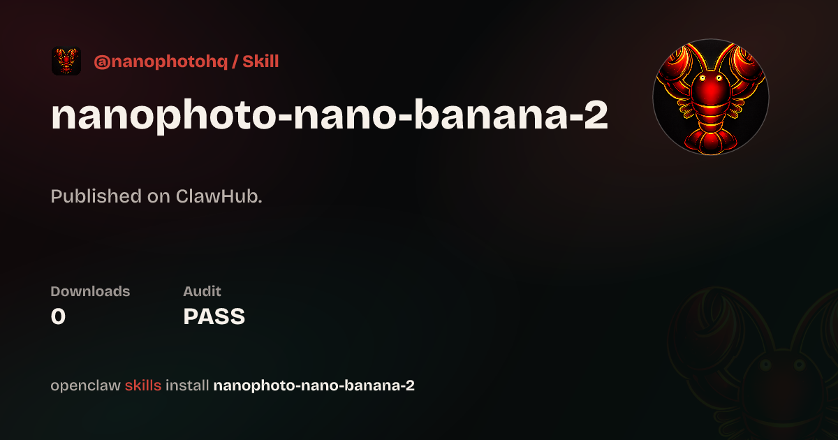 Nano Banana 2 — ClawHub