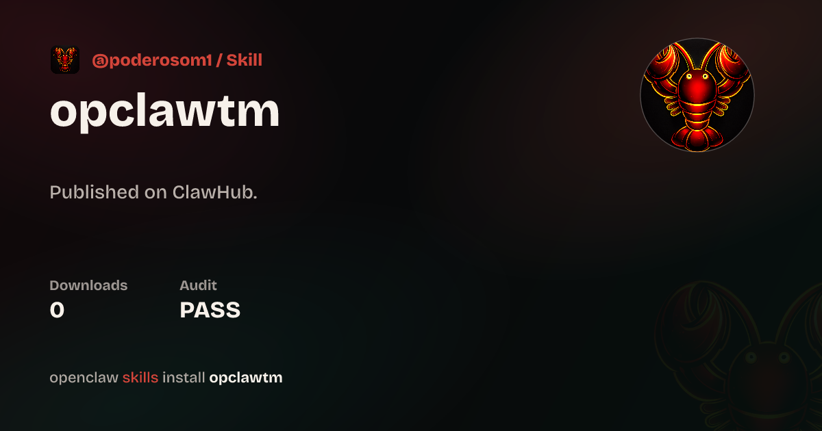 opclawtm CLI — ClawHub