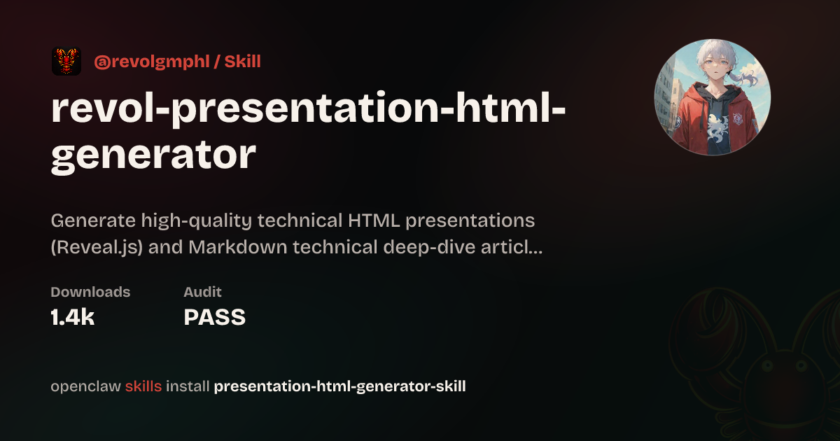 revol-presentation-html-generator — ClawHub