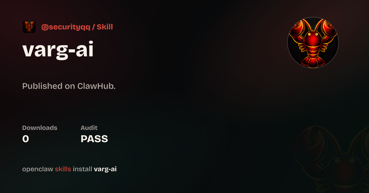 Varg Ai — ClawHub