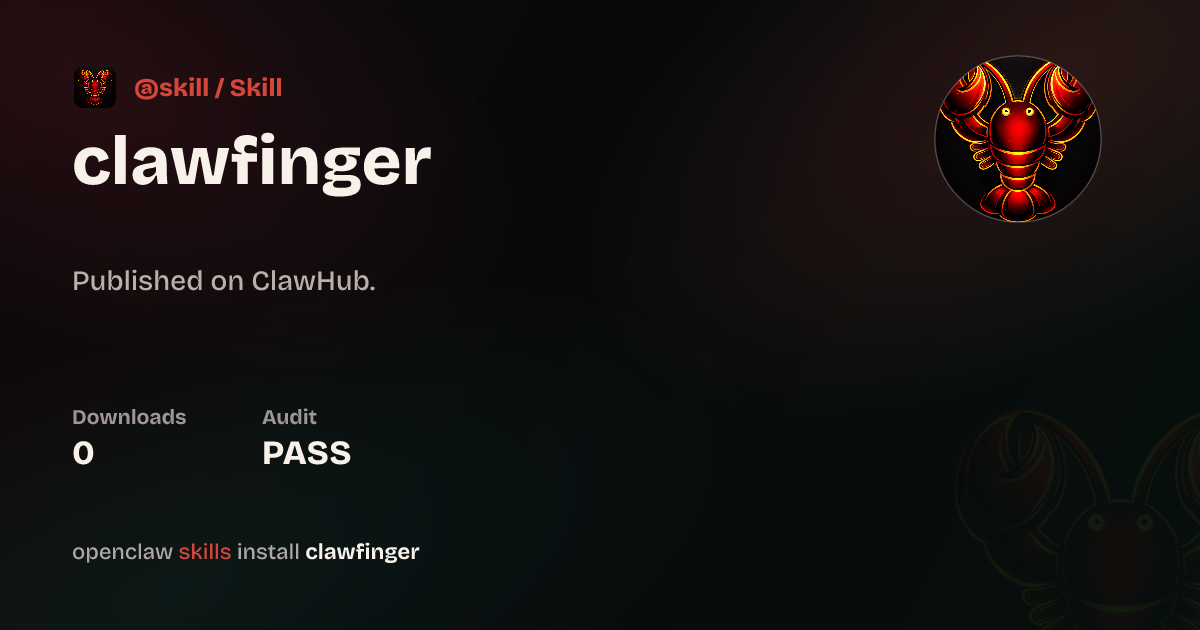 clawfinger — ClawHub