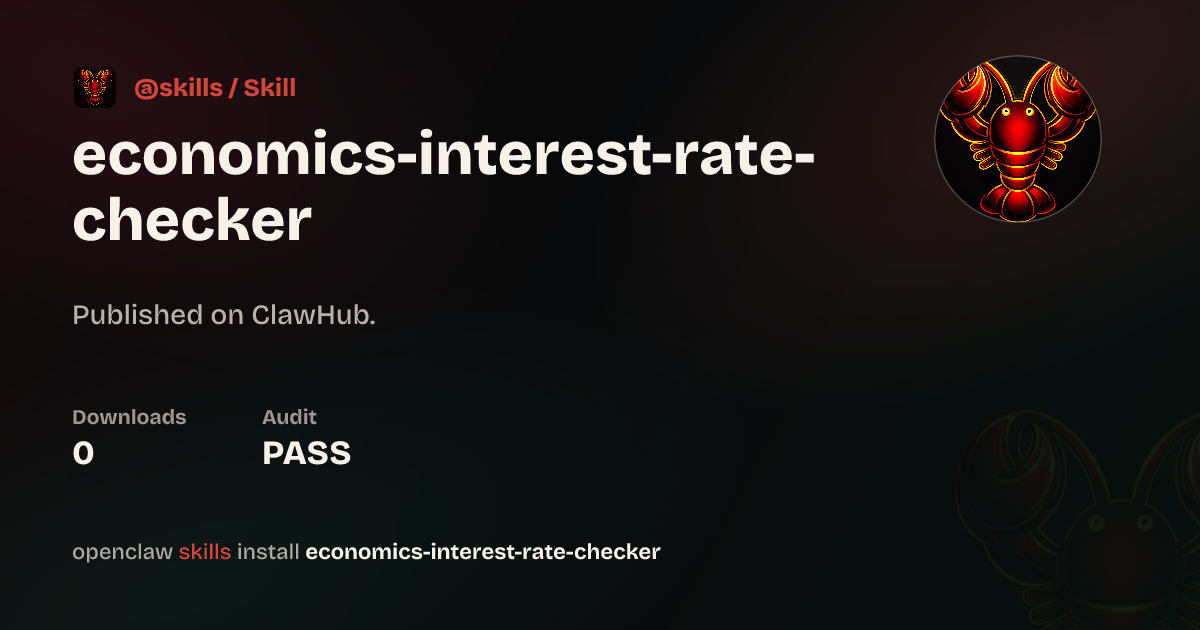 economics-interest-rate-checker — ClawHub