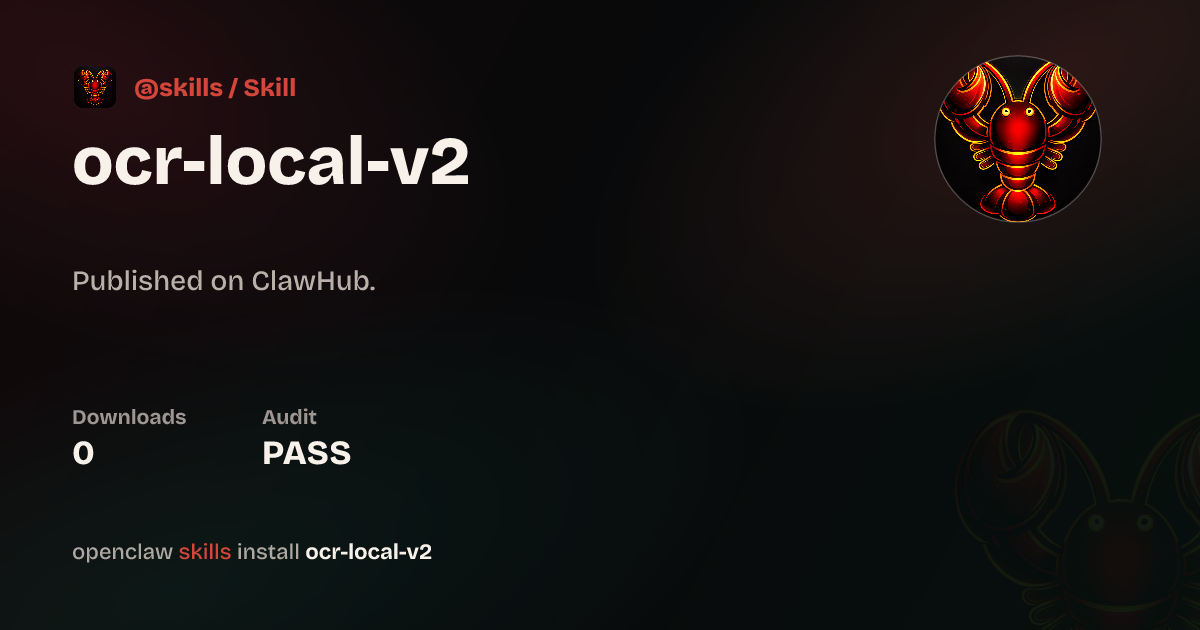 ocr-local-v2 — ClawHub