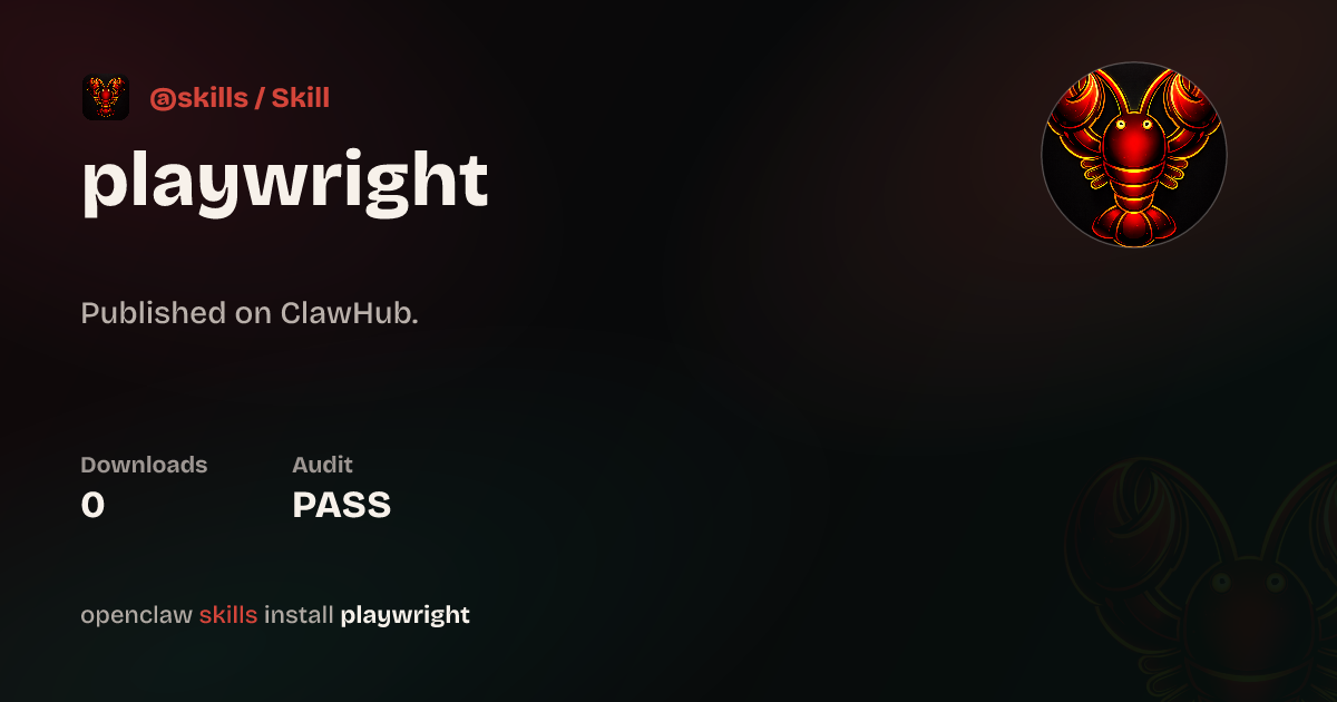 playwright — ClawHub