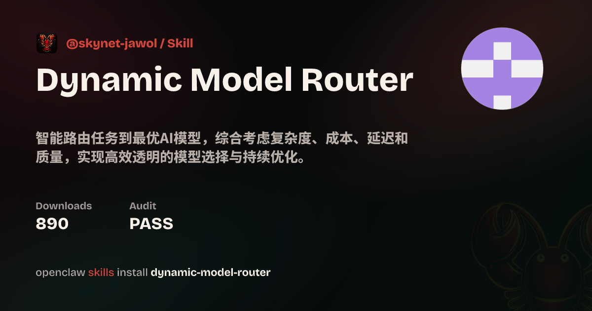 Dynamic Model Router — ClawHub