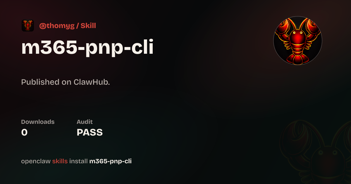 Skill — ClawHub