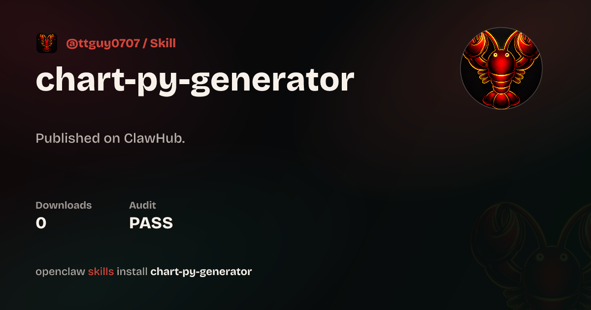 chart-py-generator — ClawHub