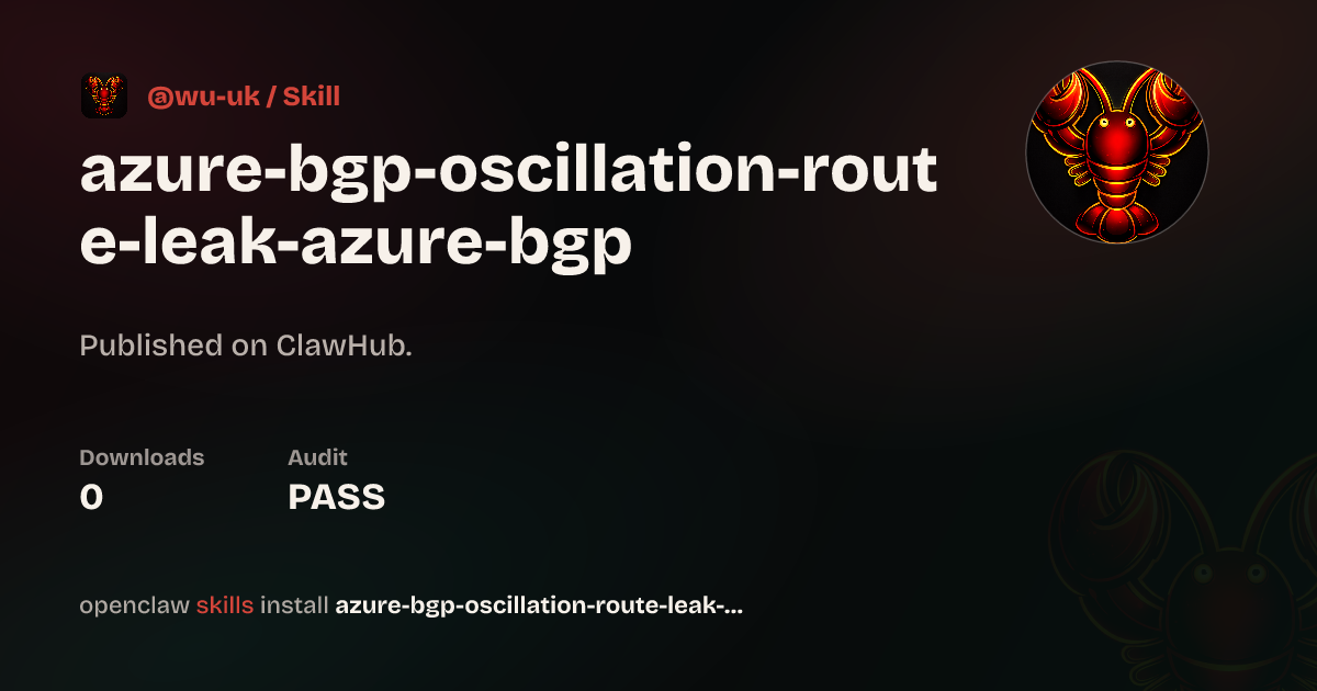 azure-bgp — ClawHub