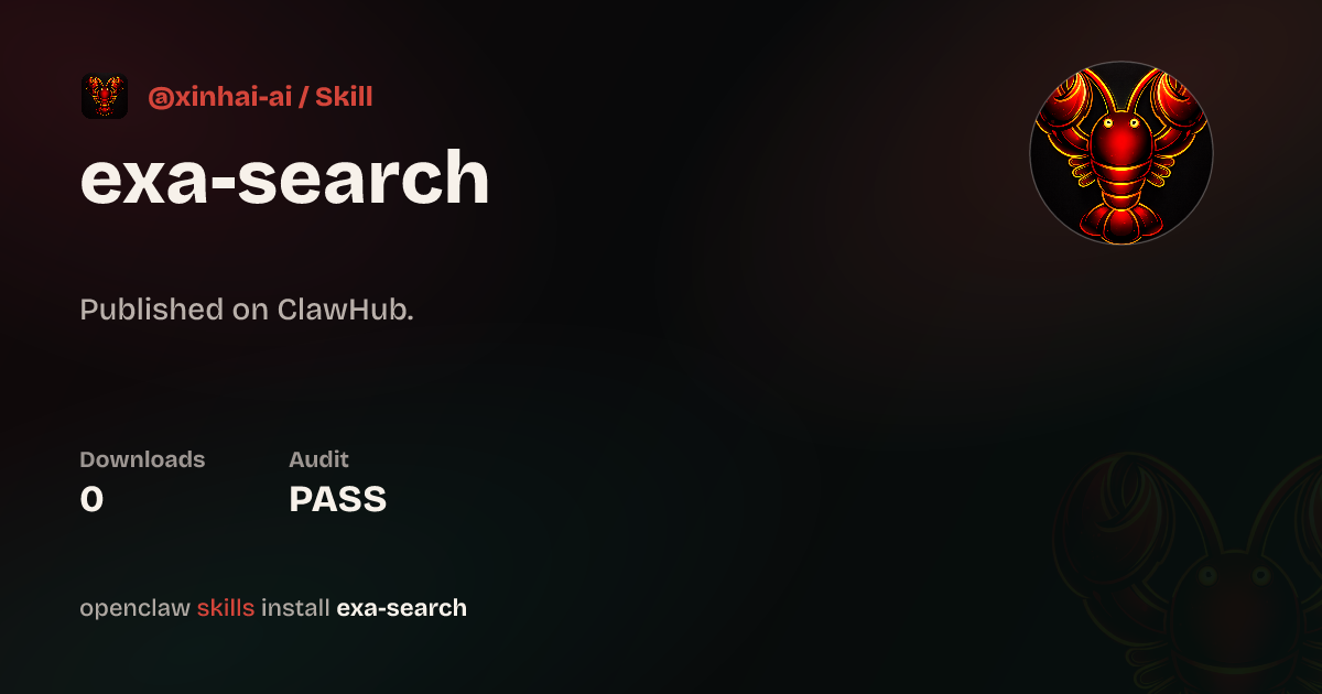 Exa Search — ClawHub