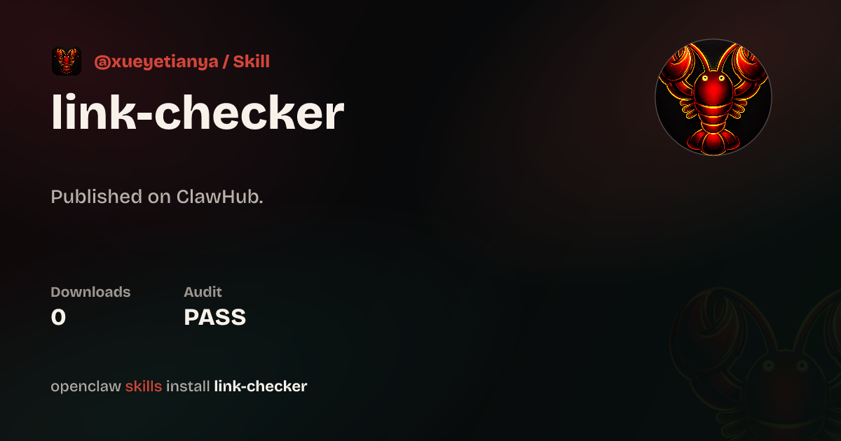 Link Checker — ClawHub
