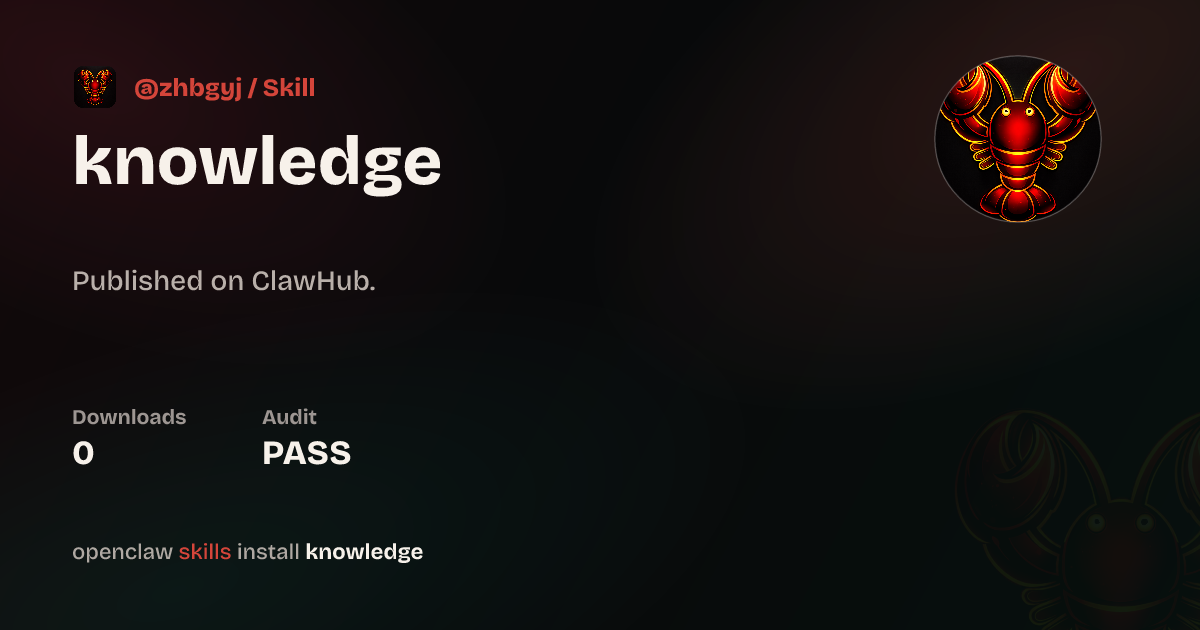 Knowledge — ClawHub